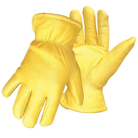 BOSS 7185J Insulated Driver Gloves, Men's, XL, Elastic Cuff, Yellow 95000X
